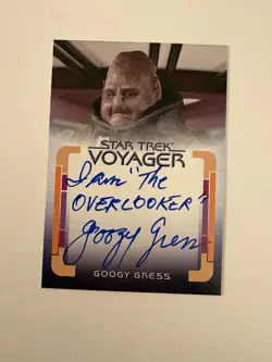 Star Trek Voyager Archives & Inscriptions Googy Gress As The Overlooker RARE 1/1 - Image 1