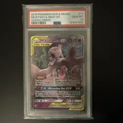 2019 Pokemon Mewtwo & Mew GX 71/236 Sun & Moon Unified Minds Set PSA 10 - Image 2