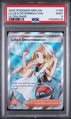 Lillie's Determination - Ultra Rare ME01: Mega Evolution 169/132 PSA 9 Pokemon - Image 1