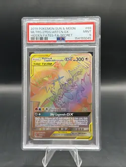 Pokemon Moltres Zapdos Articuno GX 69/68 Full Art Secret Rare Hidden Fates PSA 9 - Image 1