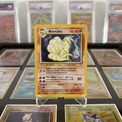 Ninetales 12/102 Base Set Unlimited Holo Rare 1999 Vintage Pokemon Card - Image 2