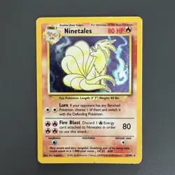 Ninetales 12/102 Base Set Unlimited Holo Rare 1999 Vintage Pokemon Card - Image 4