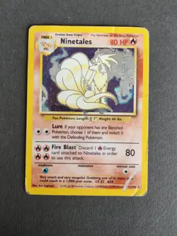 Pokemon TCG Ninetales Holo Rare Card Base Set 12/102, 1999 HP Condition - Image 1