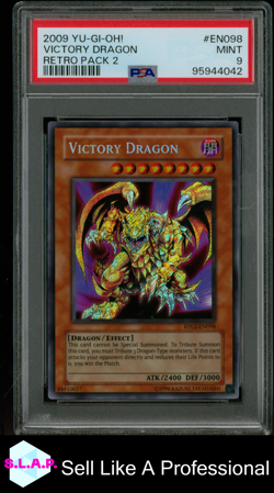 VICTORY DRAGON RETRO PACK 2 YU-GI-OH! RP02-RETRO PACK 2 2009 EN098 PSA 9 - Image 1