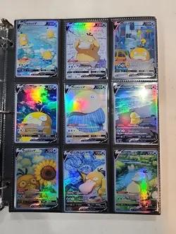 Lot of 9 Custom holo fanart mixed V Pokemon Trading Card Sleeved & Top Loaded!! - Image 1