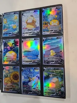 Lot of 9 Custom holo fanart mixed V Pokemon Trading Card Sleeved & Top Loaded!! - Image 3