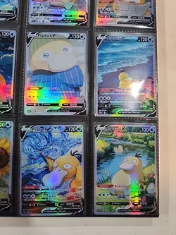 Lot of 9 Custom holo fanart mixed V Pokemon Trading Card Sleeved & Top Loaded!! - Image 4