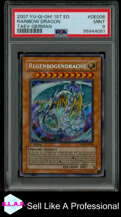 RAINBOW DRAGON TAEV-GERMAN YU-GI-OH! TAEV-TACTICAL EVOLUTION 2007 DE006 PSA 9 - Image 1