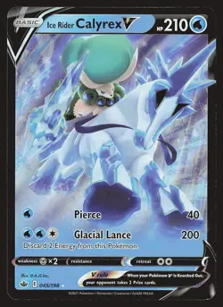 SWSH06: Chilling Reign Ice Rider Calyrex V #045/198 Pokemon Card - Image 1