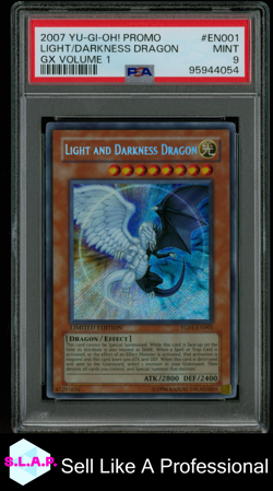 LIGHT/DARKNESS DRAGON GX VOLUME 1 YU-GI-OH! PROMO 2007 EN001 PSA 9 - Image 1
