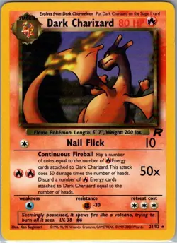 Dark Charizard 21/82 Non Holo Team Rocket - Pokemon Card - NM - Image 1