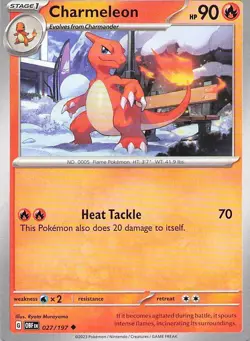Pokemon Card - Charmeleon - (027/197 - Obsidian Flames) - Image 1