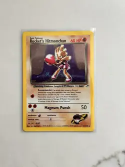 Rocket's Hitmonchan 11/132 Unlimited Holo Rare Gym Heroes Pokemon Card - Image 1