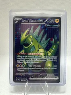 Pokemon TCG Iron Thorns EX Twilight Masquerade Ultra Rare Full Art Card 196/167 - Image 1