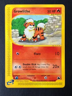2003 Growlithe 62/144 Pokemon Card - Skyridge Set - Image 3