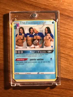 Pokemon TCG The Football team Custom/Altered Art Stage 1 Standard Size Card - Image 1