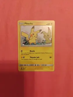 Pikachu Pokemon Card PROMO SM162 Holo Saya Tsuruta See Pics Nm- - Image 1