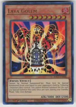 Lava Golem (Duel Terminal) HAC1-EN008 Ultra Rare Yu-Gi-Oh 1st Edition NM - Image 1