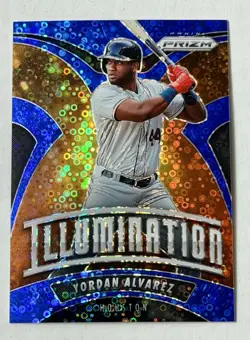 2020 Panini Prizm Illumination Yordan Alvarez Quick Pitch Blue Donut Prizm /199 - Image 1