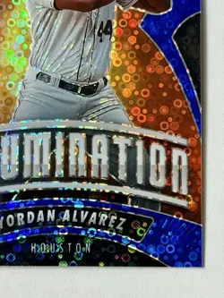 2020 Panini Prizm Illumination Yordan Alvarez Quick Pitch Blue Donut Prizm /199 - Image 2