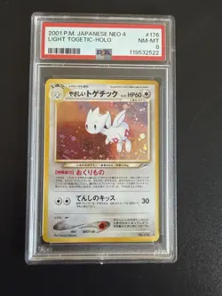 PSA 9 Light Togetic Neo 4 #176 Destiny Japanese Pokemon Card MINT Holo - Image 1