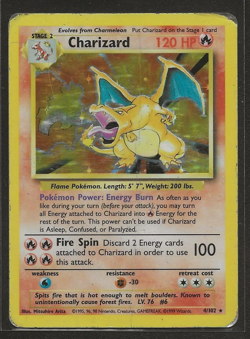 Pokemon Card - Charizard - Base Set - 4/102 - Rare holo - HP - 1999 - Image 1