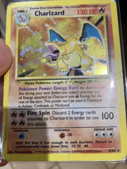 Pokemon Card - Charizard - Base Set - 4/102 - Rare holo - HP - 1999 - Image 3