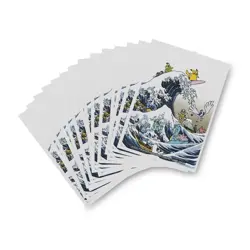 Pokemon Center | Card Sleeves X65 Great Wave Pikachu & Friends 2023 Exclusive - Image 1