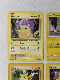 Vintage Pikachu 9 Card Lot - Pokemon Base Set/2 WOTC, Fossil, XY Burning Shadows - Image 3