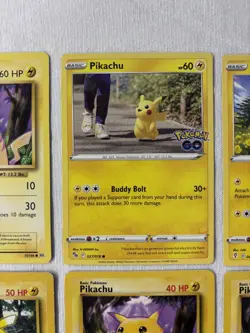 Vintage Pikachu 9 Card Lot - Pokemon Base Set/2 WOTC, Fossil, XY Burning Shadows - Image 4