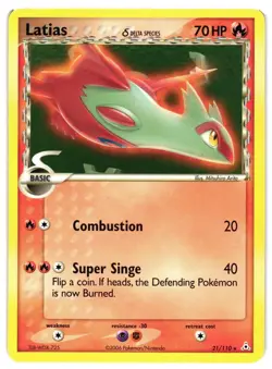 Pokemon TCG Latias Delta Species 21/110 Holon Phantoms Regular LP - Image 1