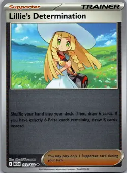 Lillie's Determination 119/132 Uncommon Mega Evolution Pokemon Reverse Holo NM - Image 1