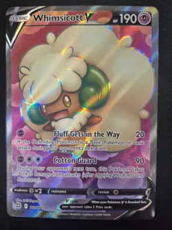 Whimsicott V 160/172 - Brilliant Stars - Ultra Rare Holo Pokemon Card Near Mint - Image 1