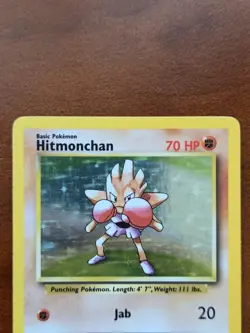 Pokemon Hitmonchan Base Set Holo 7/102 Holo Rare 70 HP English 1999 WOTC - Image 2