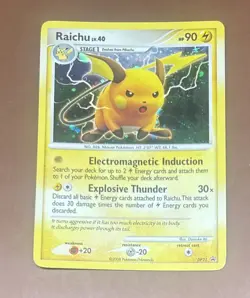 2008 Pokemon TCG Raichu DP21 Diamond & Pearl Promo Holo - Image 1