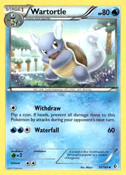 Wartortle 30/149 Uncommon Boundaries Crossed Pokemon Lightly Played - Image 1