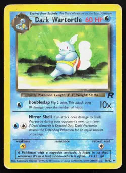 DARK WARTORTLE 46/82 UNCOMMON TEAM ROCKET POKEMON HP - Image 1