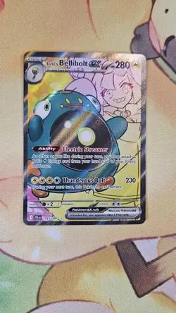 Pokemon TCG Iono's Bellibolt EX Full Art Ultra Rare Holo Card 172/159 NM - Image 1