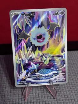 Woobat 119/086 WHT White Flare Illustration Rare Holo NM Pokemon - Image 1