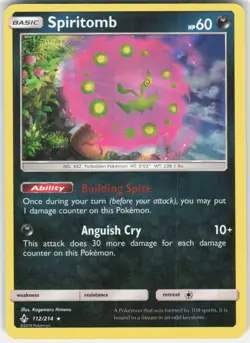 Spiritomb 112/214 Holo Rare Unbroken Bonds Pokemon Holo Near Mint - Image 1