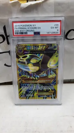 2015 PRIMAL KYOGRE EX FULL ART XY ANCIENT ORIGINS MEGA POKEMON TCG PSA 6 #96/98 - Image 2