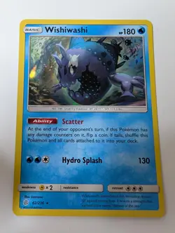 Wishiwashi 62/236 Holo Rare Cosmic Eclipse Pokemon Holo Near Mint - Image 1