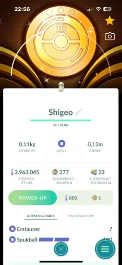 ✨ Pokemon Go Shiny Gierspenst / Ghimminghoul 10 Years Background - Image 1