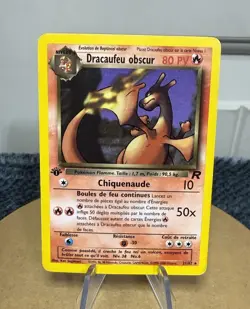 1999 Pokemon 21/82 Team Rocket Regular (French) Dracaufeu Obscur 1st Edition - Image 1