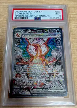 Charizard ex 223/197 SV03 Obsidian Flames SIR Holo Eng 2023 PSA 9 - Image 1