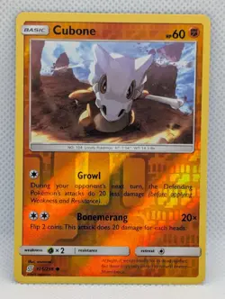 CUBONE 105/236 C UNIFIED MINDS POKEMON REVERSE HOLO NEAR MINT CUBONE - Image 1