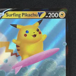 Pokemon Surfing Pikachu V Ultra Rare Full Art Holo 008/025 Celebrations TCG - Image 3