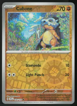 Cubone 076/159 Common Journey Together Pokemon Reverse Holo Near Mint - Image 1