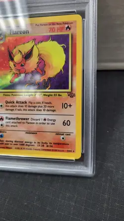 1999 FLAREON HOLO RARE JUNGLE POKEMON TCG PSA 5 EX EXCELLENT #3/64 - Image 3