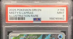 Misty's Lapras 194/182 IR - Pokemon Destined Rivals Illustration Rare PSA 9 MINT - Image 3